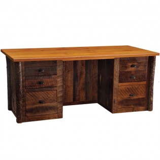 Barn Wood Executive Desk-Antique Oak