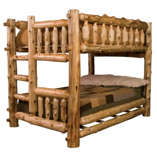 Double/Double Log Bunk Bed