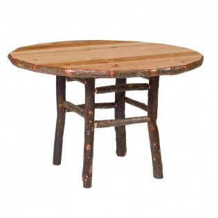Round Hickory Dining Table-54 Inch