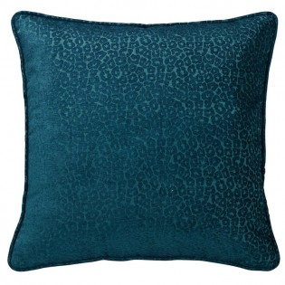 Teal Leopard Pillow