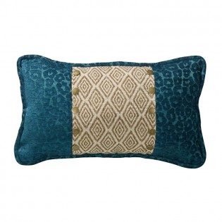 Teal Leopard Accent Pillow