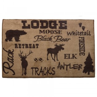 Lodge kitchen and bath rug 