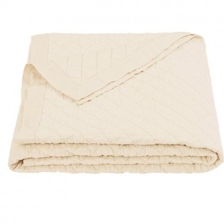 Cream Quilted Linen Quilt-King