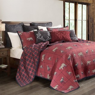 Woodland Plaid Twin Quilt Set