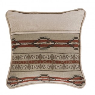 Silverado Print & Faux Leather Pillow