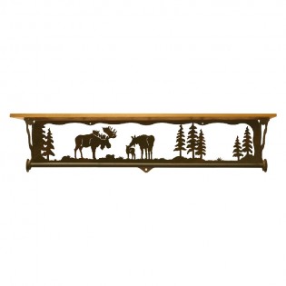 34" Bull Moose towel Bar with Shelf