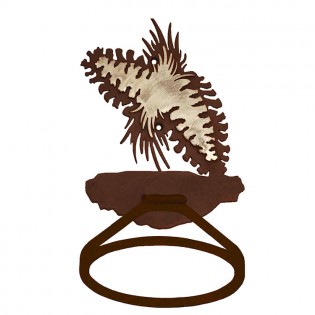 Burnished Pine Cone Towel Ring