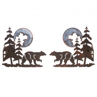 Bear and Pine Curtain Tie Backs (Pair)