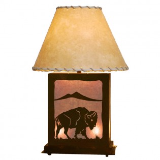 Scenic Buffalo Table Lamp