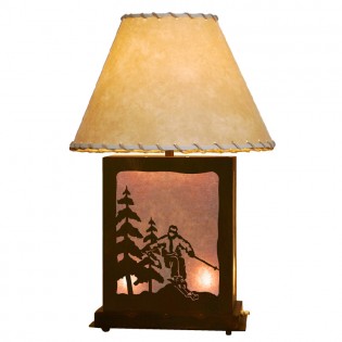 Scenic Skier Table Lamp