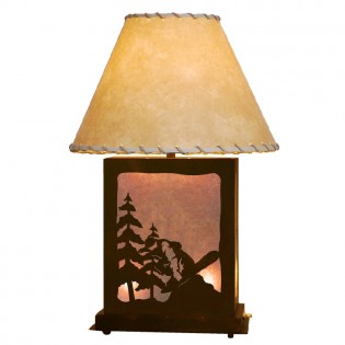 Scenic Snowboarder Table Lamp