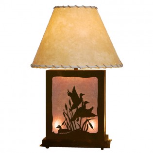 Scenic Ducks Table Lamp