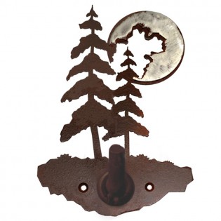 Pine Tree and Burnished Moon Robe Hook