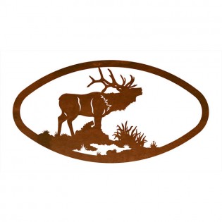 Fall Bugler Elk Metal Wall Art