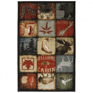 Lodge Patches Area Rug - 5x8
