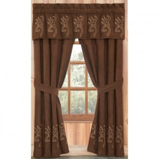 Buckmark Embroidered Drapes & Valance