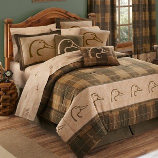 Ducks Unlimited Plaid King Comforter Set