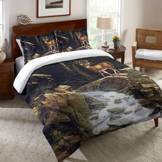 Above the Falls Deer Duvet Covers