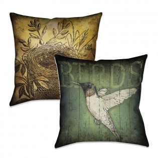 Reversible Lodge Bird Pillow