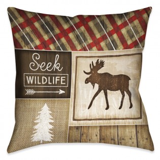 Country Cabin Moose Pillow