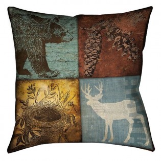 Lodge Patch Accent Pillow