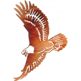 Eagle In Flight Metal Wall Art