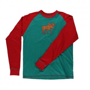Patterned Moose PJ Tee