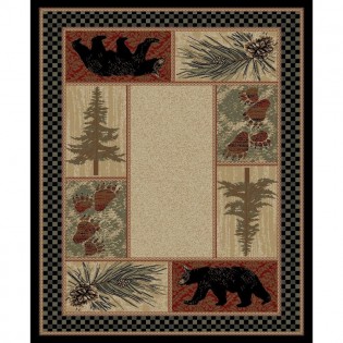 Big Timber Bear Area Rug