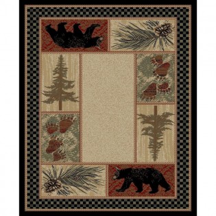 Big Timber Bear Area Rug