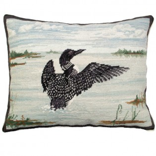 Loon in Flight Pillow