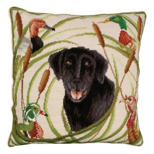 Sporting Black Lab Pillow