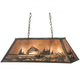 Leaping Trout Oblong Pendant Light