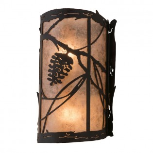 Pine Cone Half Round Sconce-Left