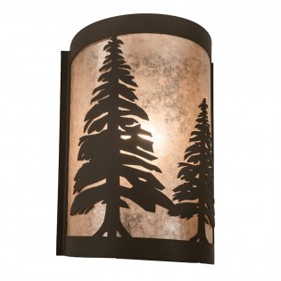 Pine Tree Half Round Sconce-Left