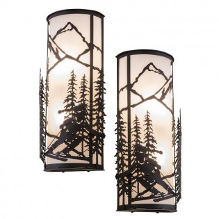 Alpine Skier Sconces