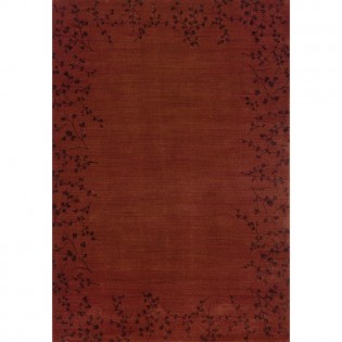 Claret Tiny Branches Area Rug - 4x6