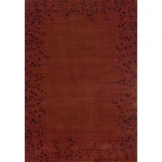 Claret Tiny Branches Area Rug - 6x9