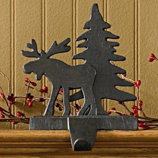 Moose and Tree Stocking Holder