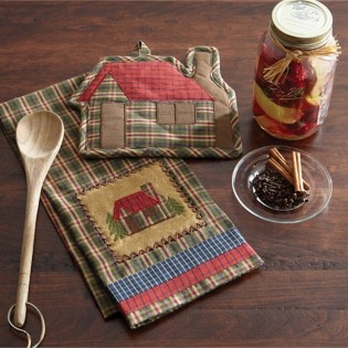 Country Cabin Dish Towel