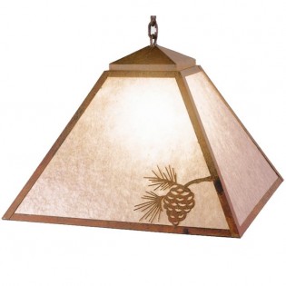 Rustic Pinecone Swag Pendant Light