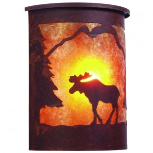 Timber Ridge Moose Dark Sky Sconce