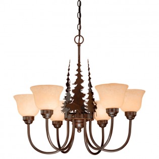 Yellowstone Moose 6 Light Chandelier
