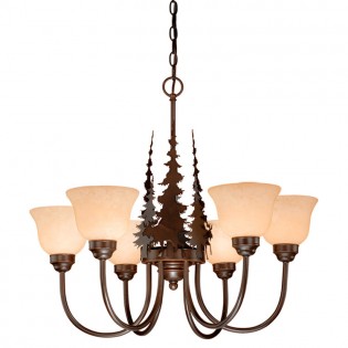 Yellowstone Moose 6 Light Chandelier