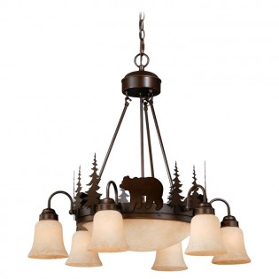 Bozeman Bear 9 Light Chandelier