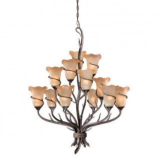 Monterey Umber 12 Light Chandelier