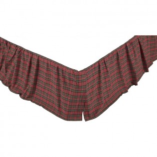 Tartan Red Plaid Twin Bed Skirt