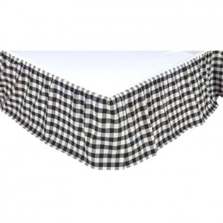 Annie Black Buffalo Check King Bed Skirt