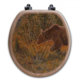 Grizzly Bear Toilet Seat-Round