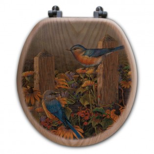 Blue Bird Toilet Seat-Round