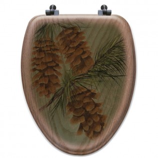 Pine Cone Toilet Seat-Elongated